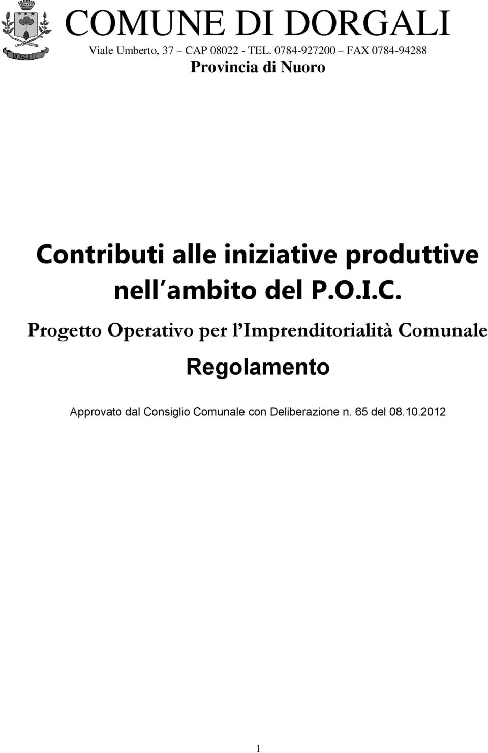 produttive nell ambito del P.O.I.C.