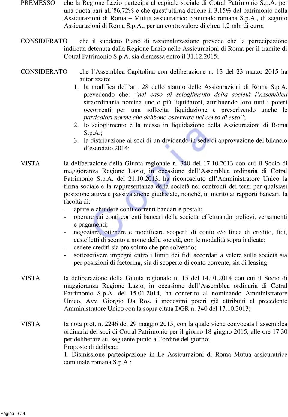 sicurazioni di Roma Mutua assicuratrice comunale romana S.p.A.