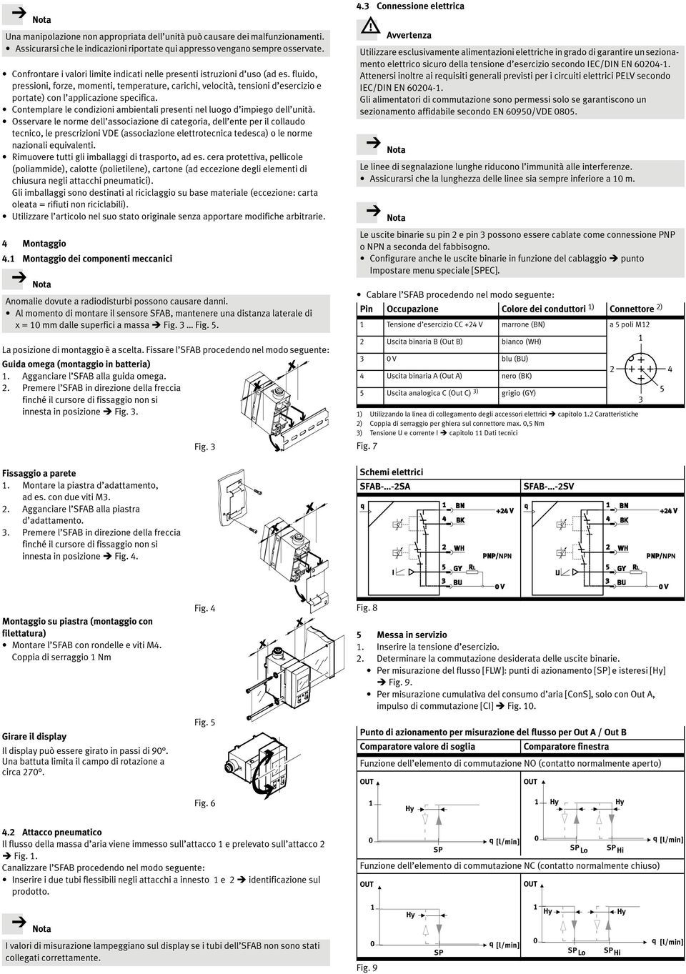 fluido, pressioni, forze, momenti, temperature, carichi, velocità, tensioni d esercizio e portate) con l applicazione specifica.