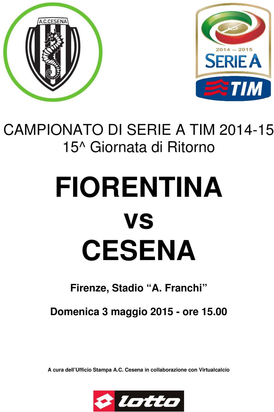 vs CESENA Firenze, Stadio A.