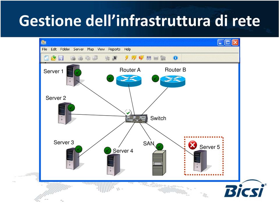 Server 1 Router A Router B