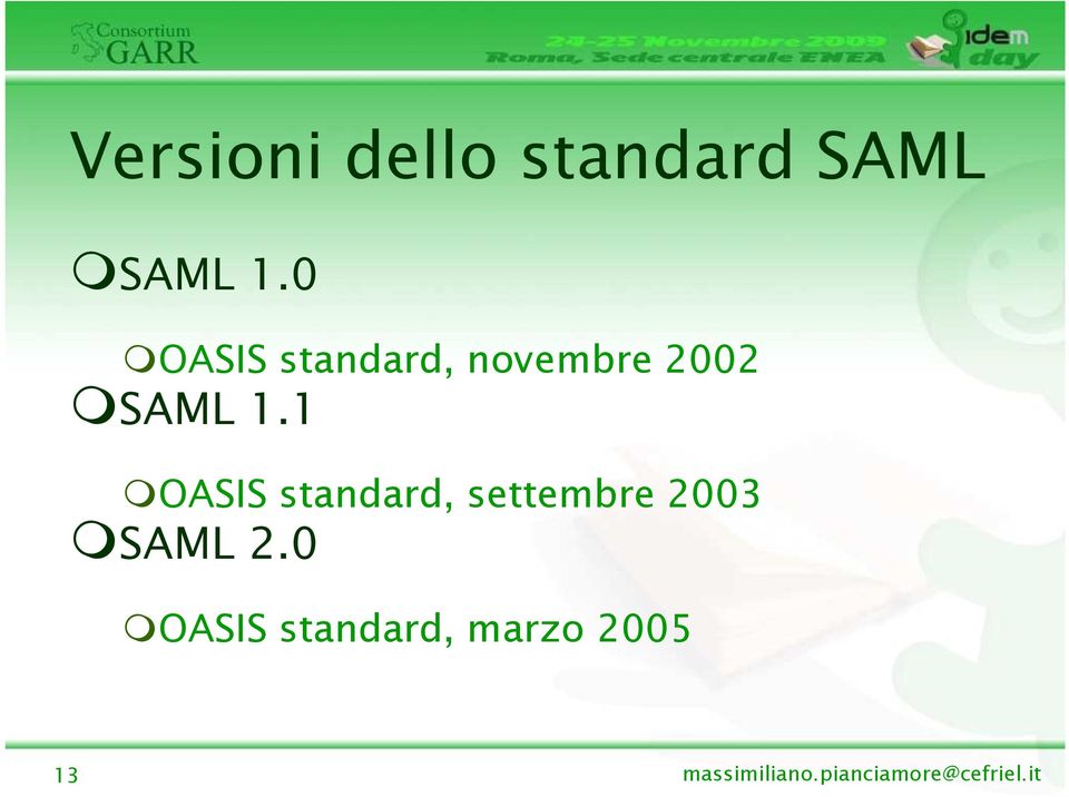 1.1 OASIS standard, settembre 2003