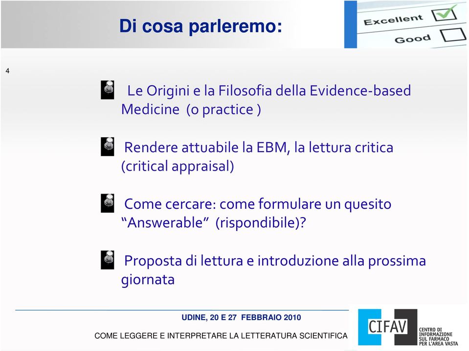 formulare un quesito Answerable (rispondibile)?