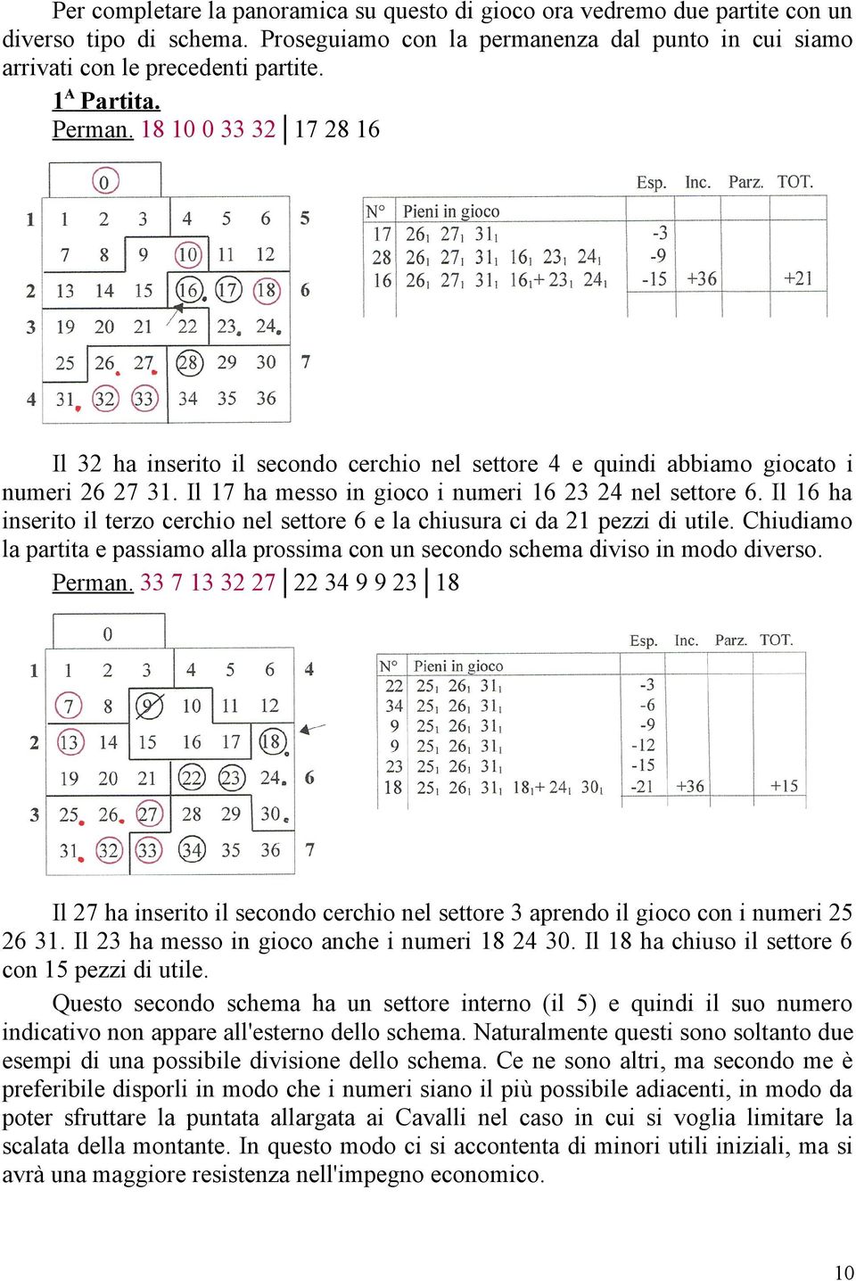 Il 16 ha inserito il terzo cerchio nel settore 6 e la chiusura ci da 21 pezzi di utile. Chiudiamo la partita e passiamo alla prossima con un secondo schema diviso in modo diverso. Perman.