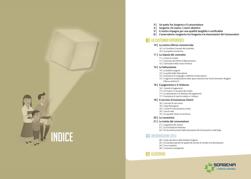 vendita 11 L esercizio del Diritto di Ripensamento 12 L attivazione della nuova fornitura 14 La fatturazione 14 La bolletta Sorgenia 14 La qualità della fatturazione 15 L emissione di conguagli e