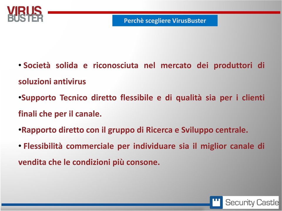 finali che per il canale. Rapporto diretto con il gruppo di Ricerca e Sviluppo centrale.