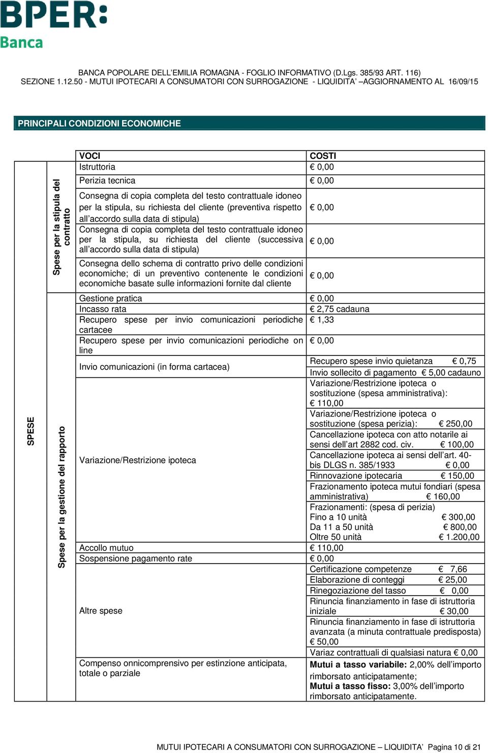 richiesta del cliente (successiva all accordo sulla data di stipula) Consegna dello schema di contratto privo delle condizioni economiche; di un preventivo contenente le condizioni economiche basate