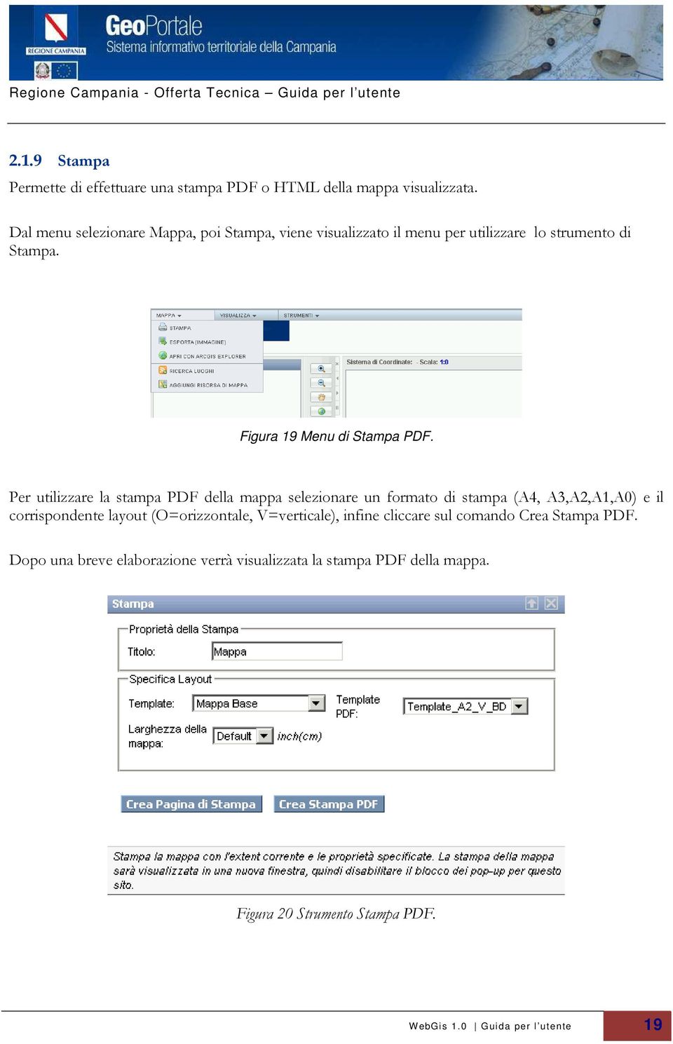 Figura 19 Menu di Stampa PDF.