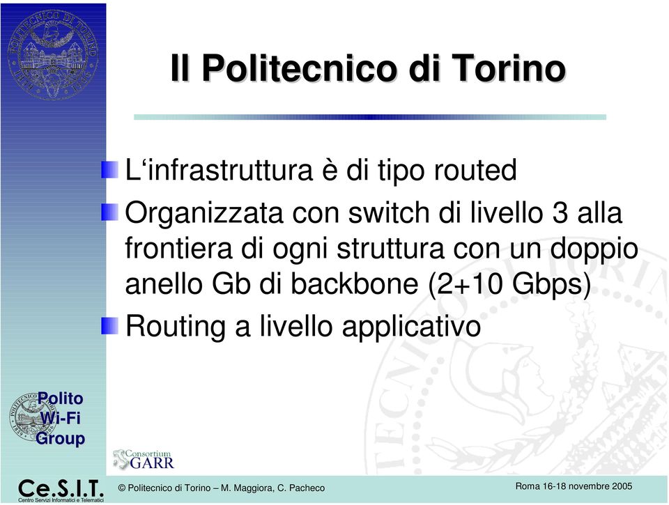 frontiera di ogni struttura con un doppio anello Gb