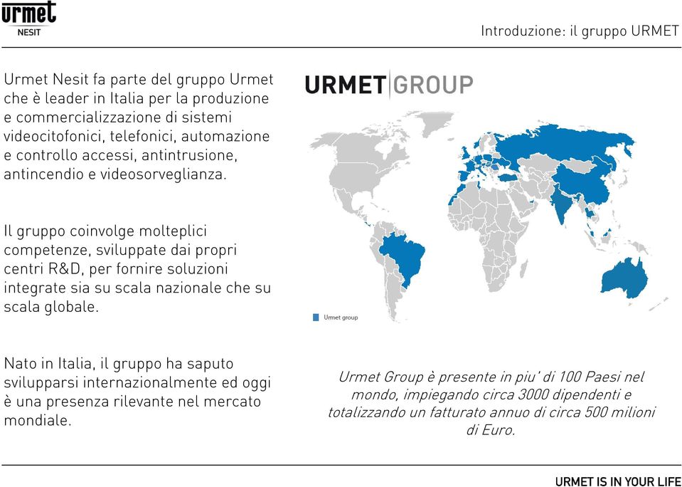 Il gruppo coinvolge molteplici competenze, sviluppate dai propri centri R&D, per fornire soluzioni integrate sia su scala nazionale che su scala globale.