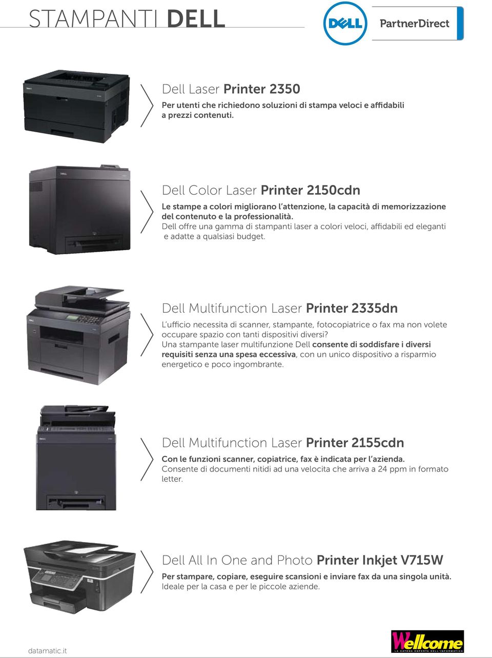 Dell offre una gamma di stampanti laser a colori veloci, affidabili ed eleganti e adatte a qualsiasi budget.