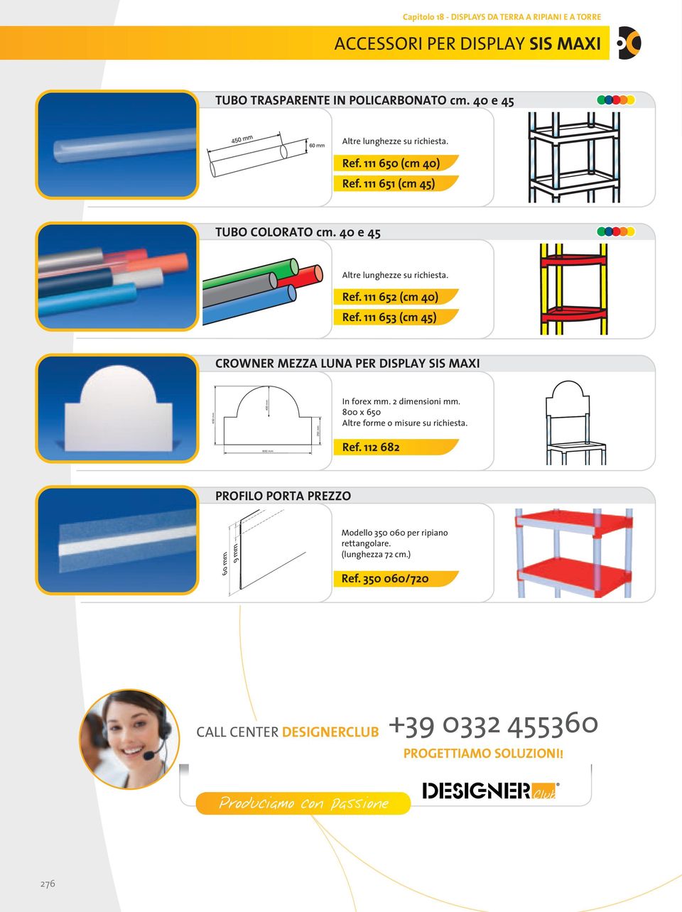 111 653 (cm 45) CROWNER MEZZA LUNA PER DISPLAY SIS MAXI 650 mm 800 mm 250 mm In forex mm. 2 dimensioni mm.