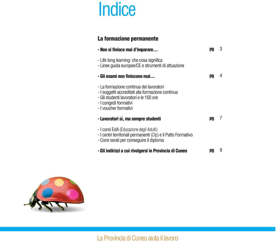 lavoratori e le 150 ore - I congedi formativi - I voucher formativi - Lavoratori sì, ma sempre studenti - I corsi EdA (Educazione degli Adulti) - I