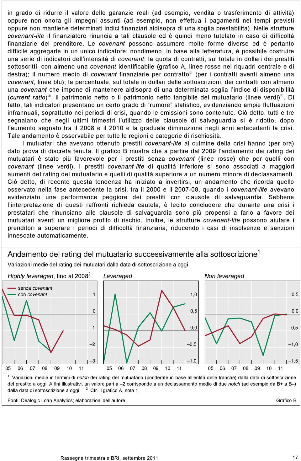 Nelle strutture covenant-lite il finanziatore rinuncia a tali clausole ed è quindi meno tutelato in caso di difficoltà finanziarie del prenditore.