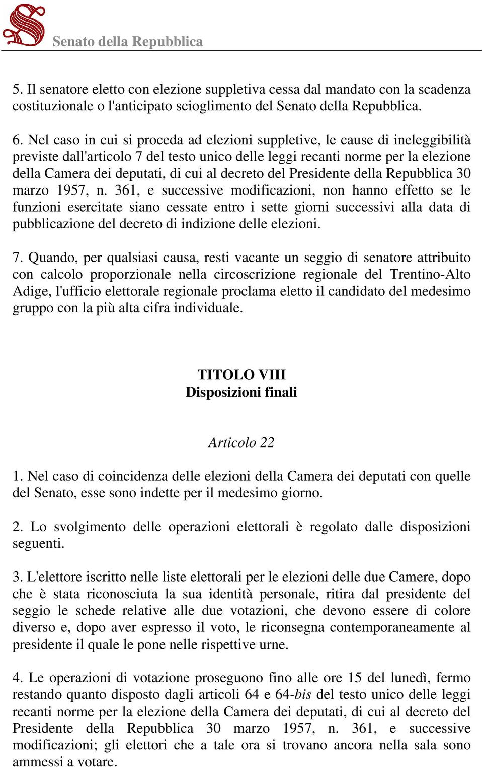 decreto del Presidente della Repubblica 30 marzo 1957, n.