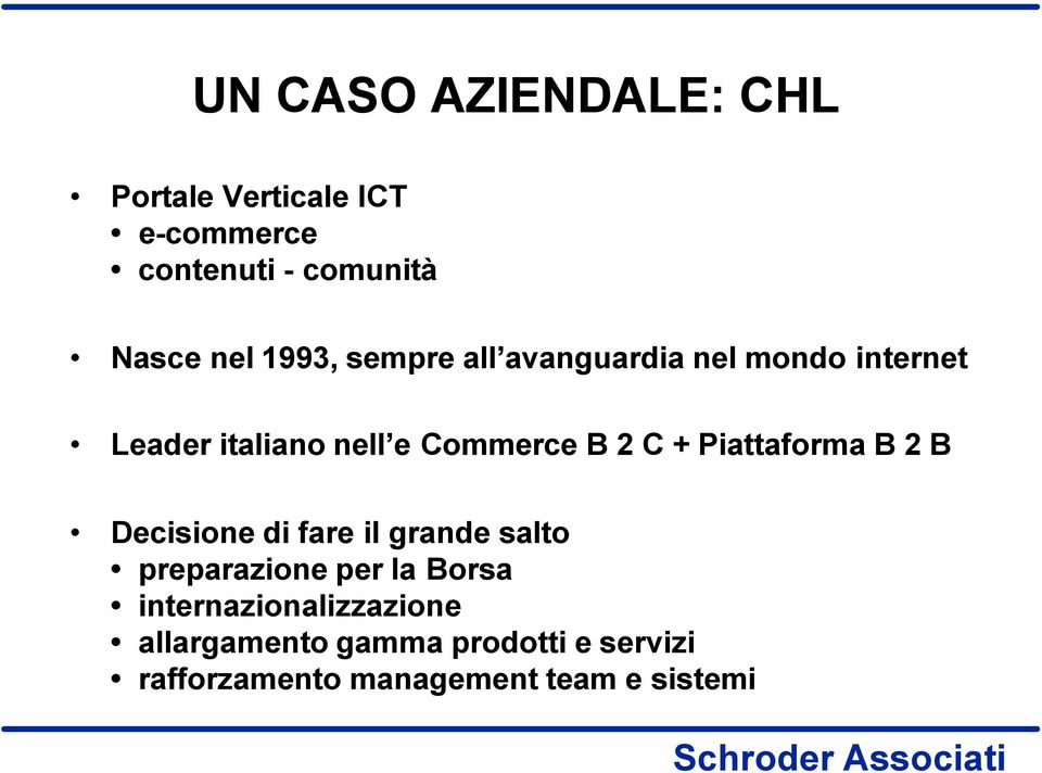 Piattaforma B 2 B Decisione di fare il grande salto preparazione per la Borsa