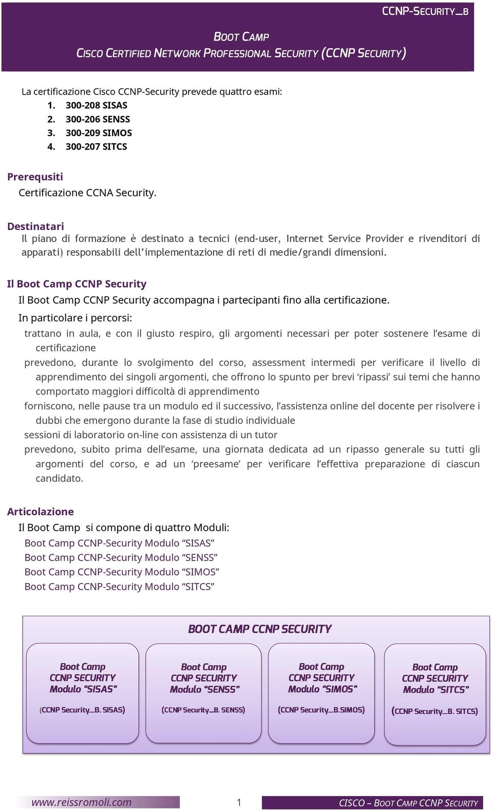 Destinatari Il piano di formazione è destinato a tecnici (end-user, Internet Service Provider e rivenditori di apparati) responsabili dell implementazione di reti di medie/grandi dimensioni.