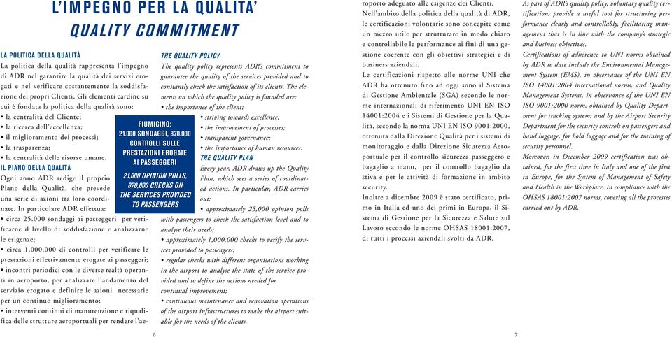 The ele- guarantee the quality of the services provided and to zione dei propri Clienti.