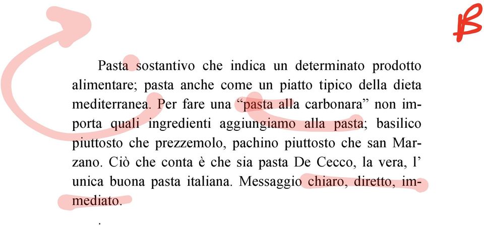 Per fare una pasta alla carbonara non importa quali ingredienti aggiungiamo alla pasta; basilico