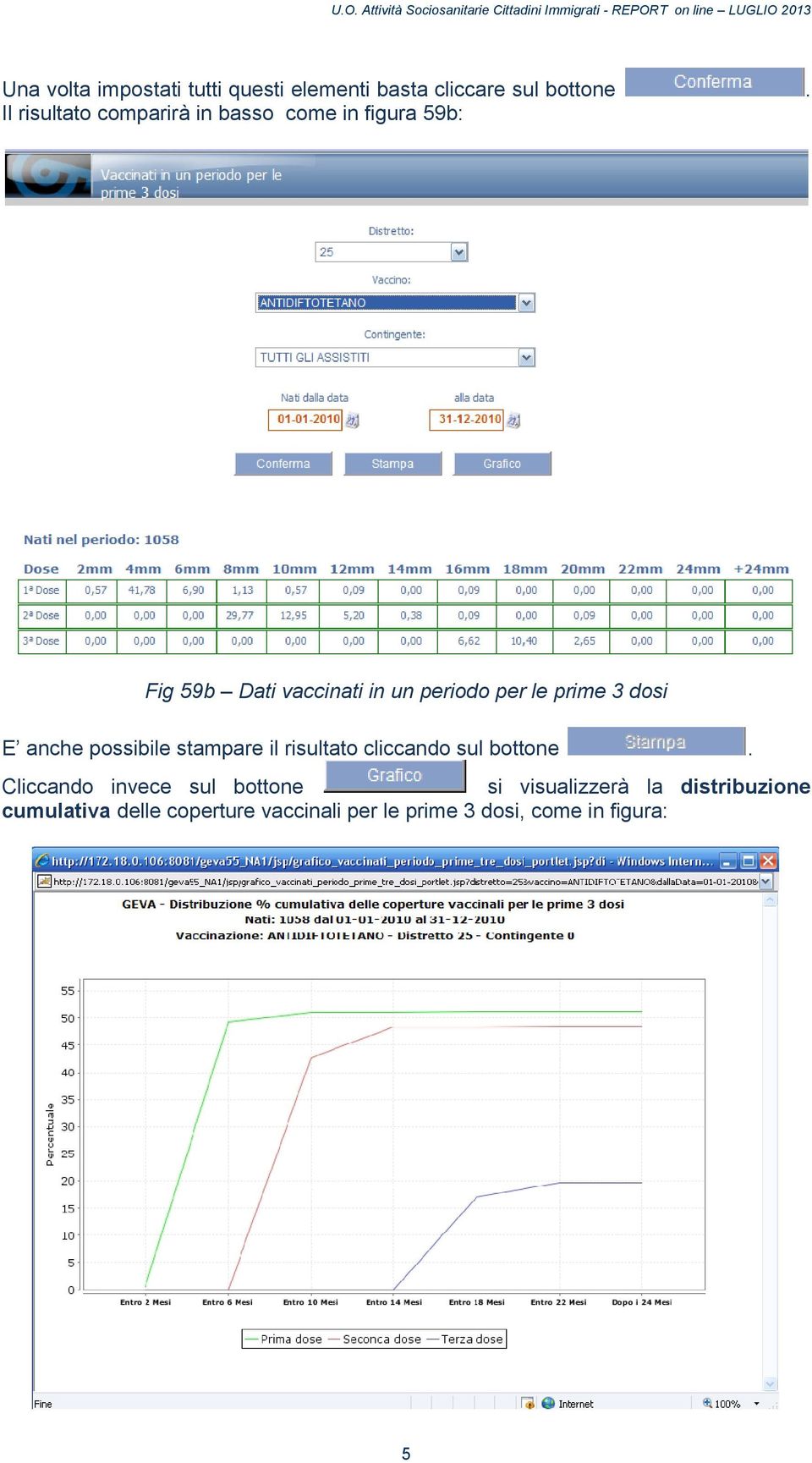 le prime 3 dosi E anche possibile stampare il risultato cliccando sul bottone.