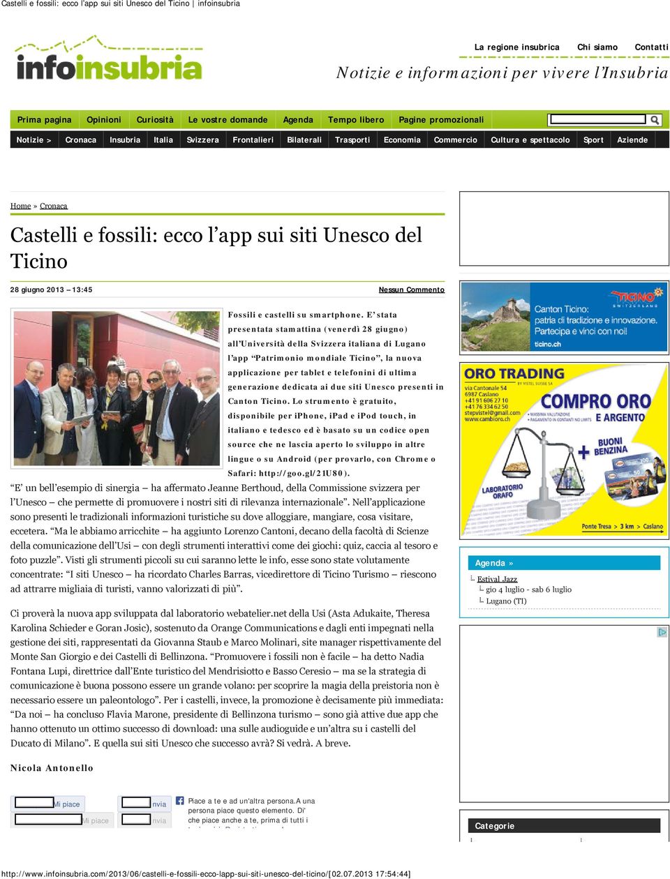 fossili: ecco l app sui siti Unesco del 28 giugno 2013 13:45 Nessun Commento Fossili e castelli su smartphone.