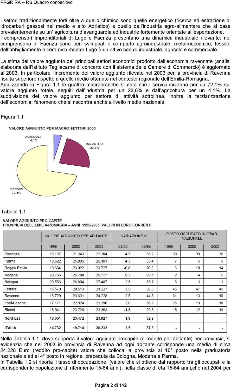 I comprensori imprenditoriali di Lugo e Faenza presentano una dinamica industriale rilevante: nel comprensorio di Faenza sono ben sviluppati il comparto agroindustriale, metalmeccanico, tessile, dell