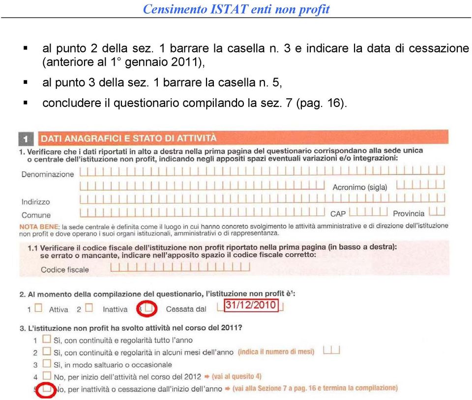 gennaio 2011), al punto 3 della sez.