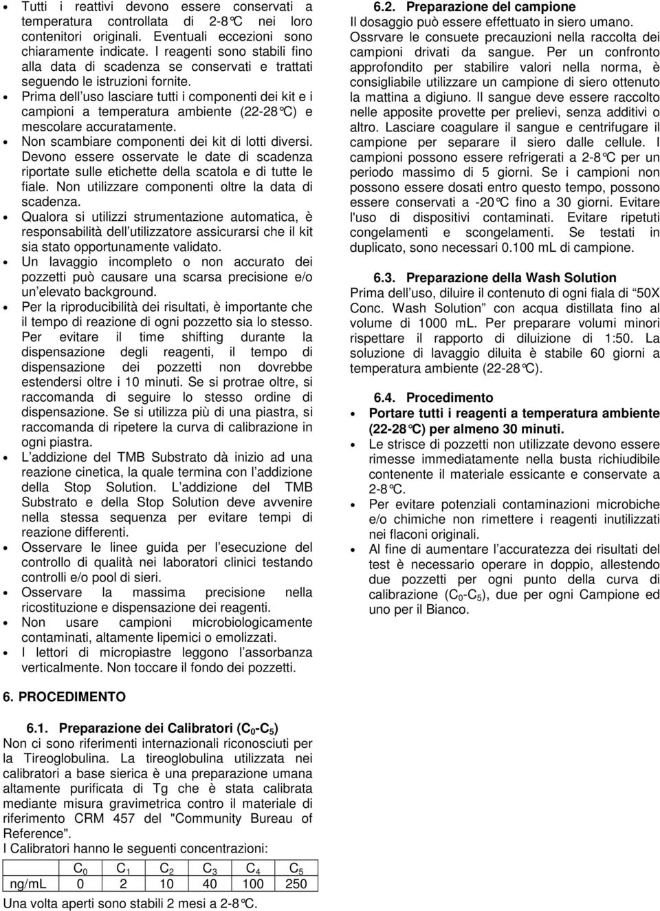 Prima dell uso lasciare tutti i componenti dei kit e i campioni a temperatura ambiente (22-28 C) e mescolare accuratamente. Non scambiare componenti dei kit di lotti diversi.