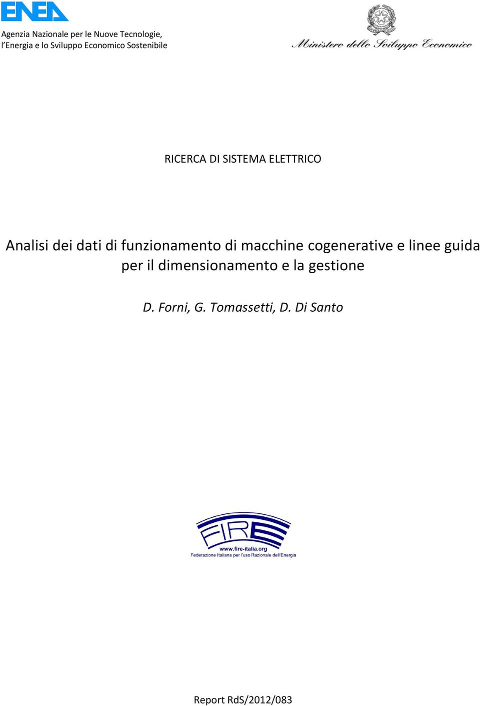 funzionamento di macchine cogenerative e linee guida per il