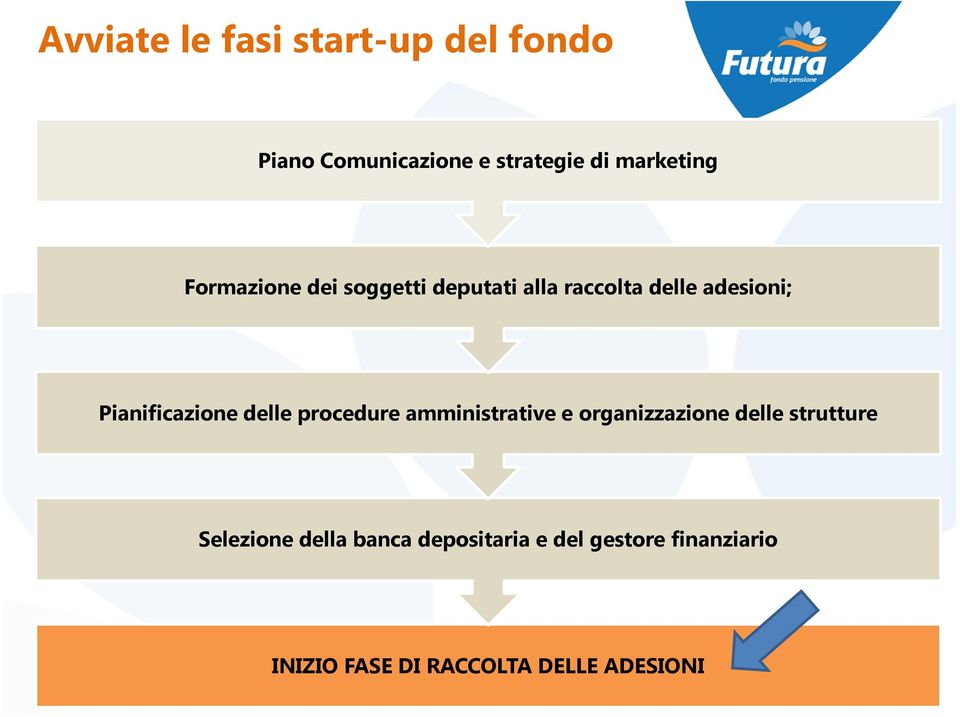 delle procedure amministrative e organizzazione delle strutture Selezione della