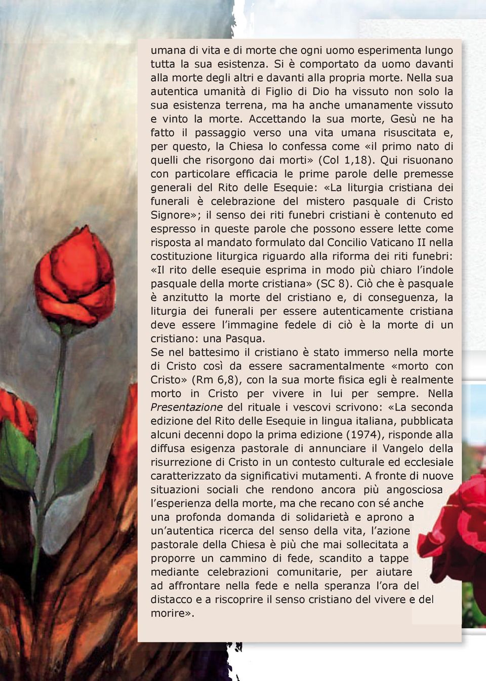 Accettando la sua morte, Gesù ne ha fatto il passaggio verso una vita umana risuscitata e, per questo, la Chiesa lo confessa come «il primo nato di quelli che risorgono dai morti» (Col 1,18).