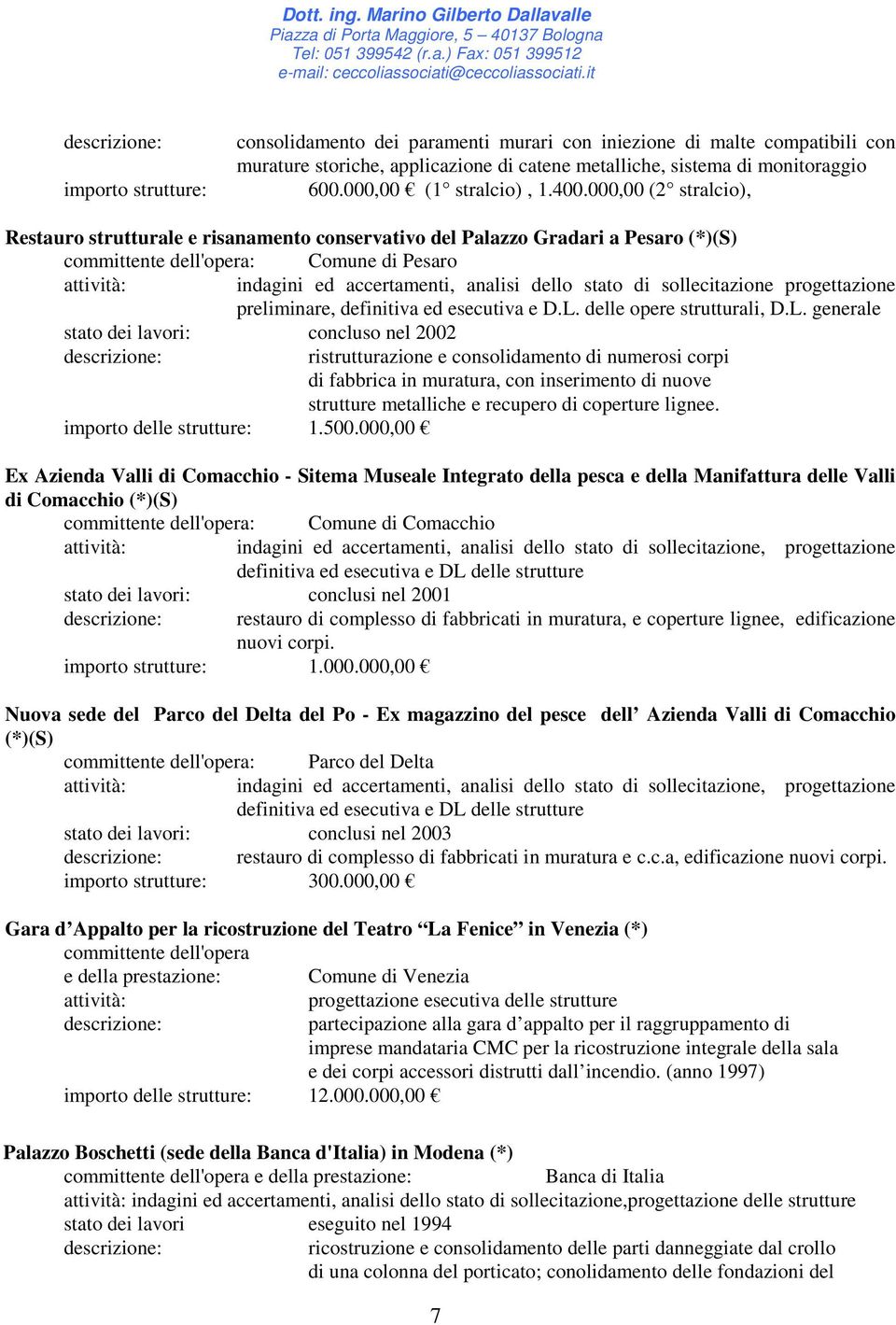 sollecitazione progettazione preliminare, definitiva ed esecutiva e D.L.