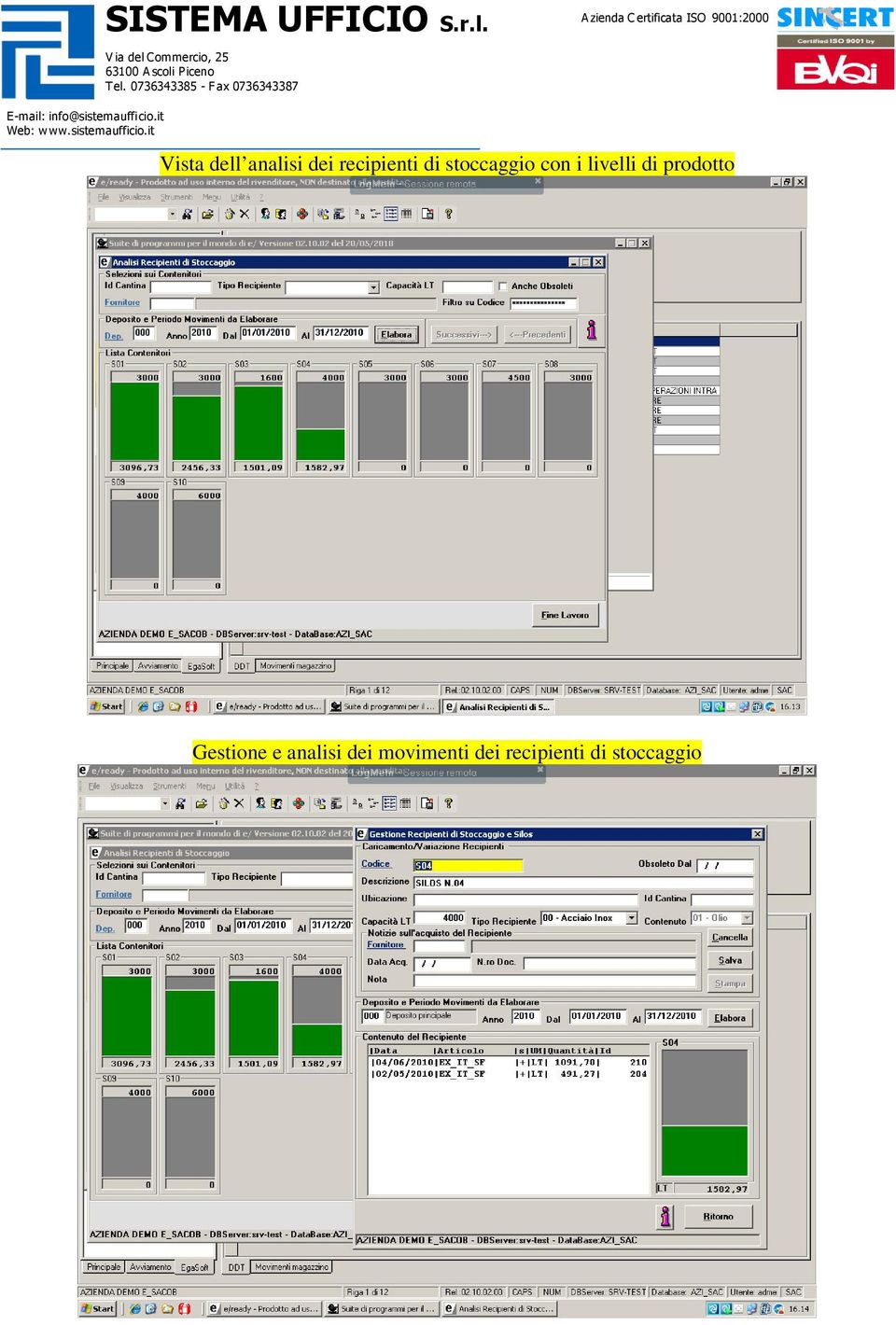 prodotto Gestione e analisi dei