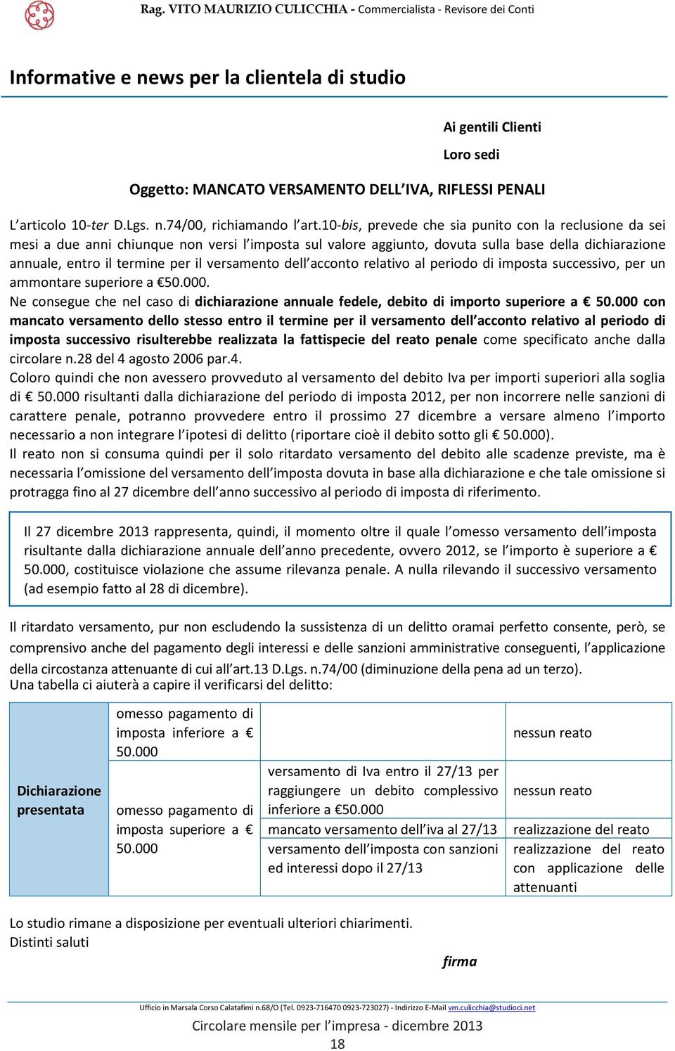 versamento dell acconto relativo al periodo di imposta successivo, per un ammontare superiore a 50.000. Ne consegue che nel caso di dichiarazione annuale fedele, debito di importo superiore a 50.