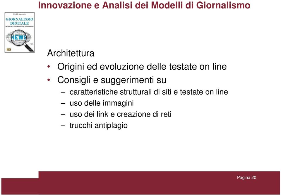 suggerimenti su caratteristiche strutturali di siti e testate on