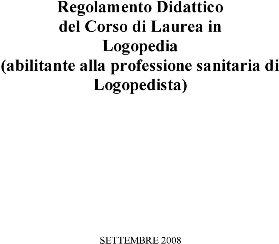 (abilitante alla professione