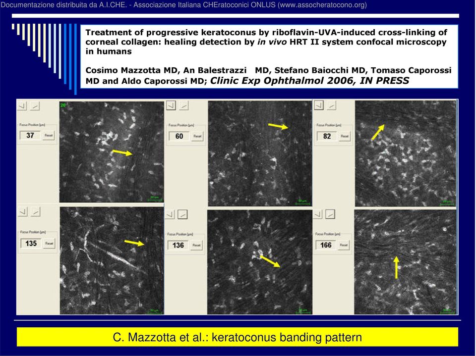 Mazzotta MD, An Balestrazzi MD, Stefano Baiocchi MD, Tomaso Caporossi MD and Aldo