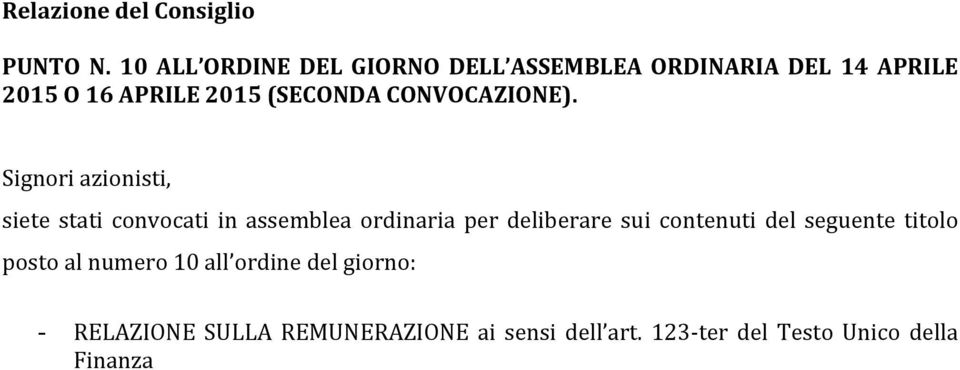 CONVOCAZIONE).