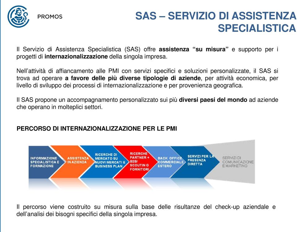 livello di sviluppo dei processi di internazionalizzazione e per provenienza geografica.