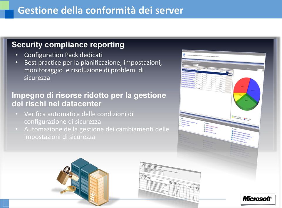 Impegno di risorse ridotto per la gestione dei rischi nel datacenter Verifica automatica delle