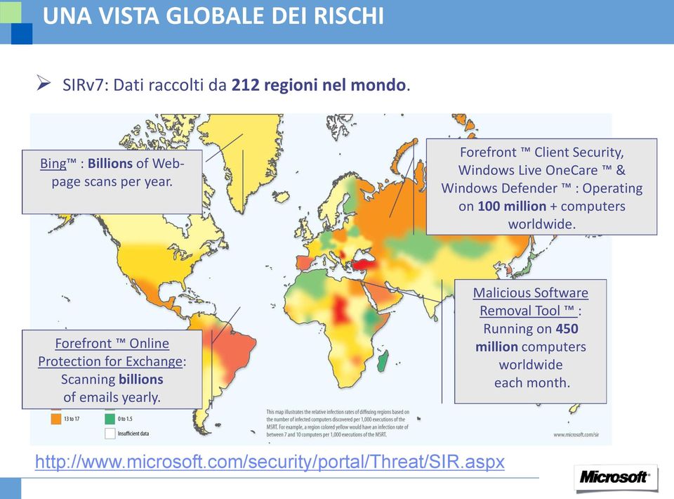 Forefront Client Security, Windows Live OneCare & Windows Defender : Operating on 100 million + computers