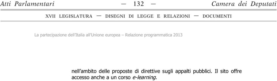 Relazione programmatica