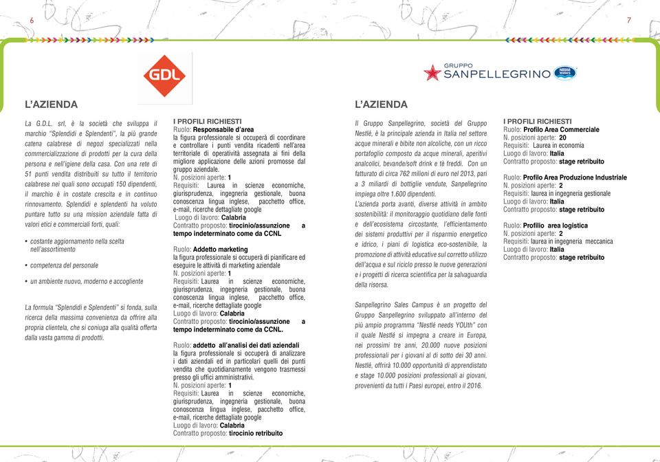 srl, è la società che sviluppa il marchio Splendidi e Splendenti, la più grande catena calabrese di negozi specializzati nella commercializzazione di prodotti per la cura della persona e nell igiene