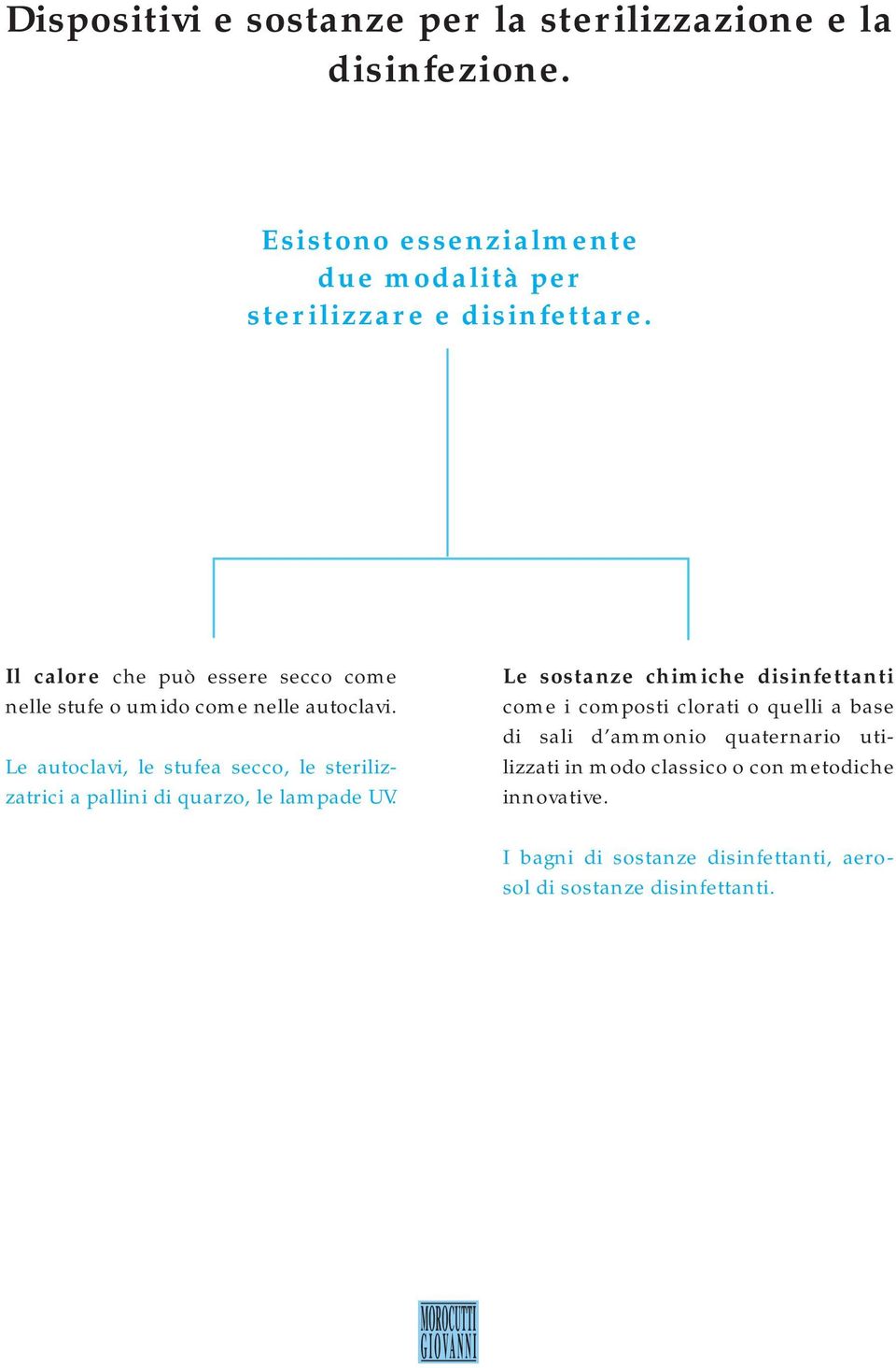 Il calore che può essere secco come nelle stufe o umido come nelle autoclavi.