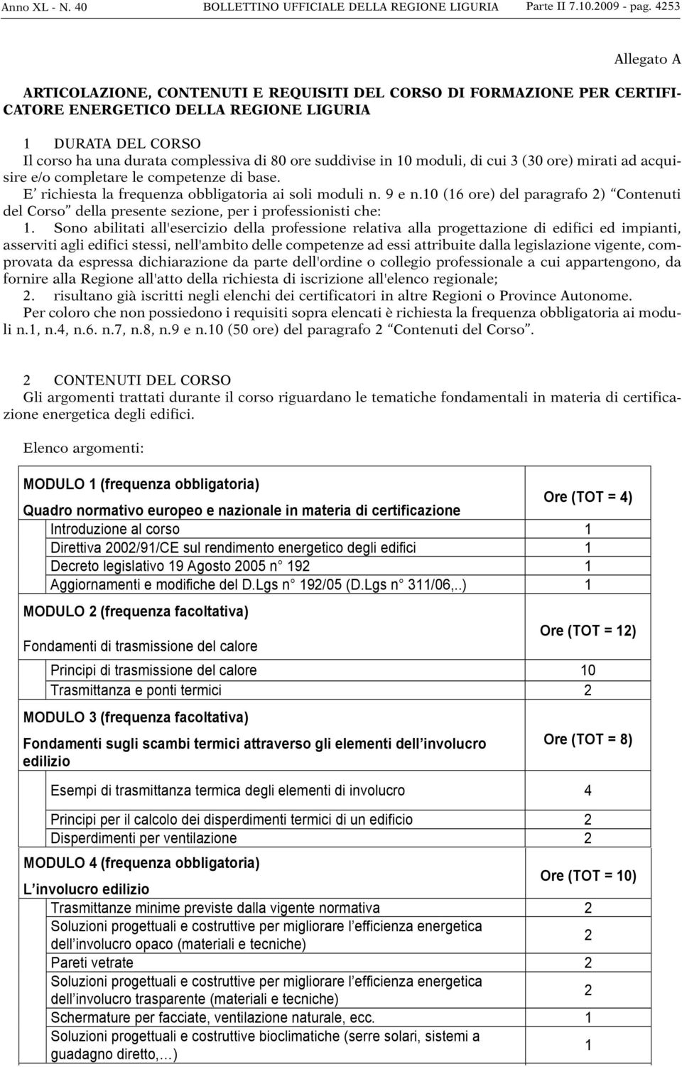 suddivise in 10 moduli, di cui 3 (30 ore) mirati ad acquisire e/o completare le competenze di base. E richiesta la frequenza obbligatoria ai soli moduli n. 9 e n.