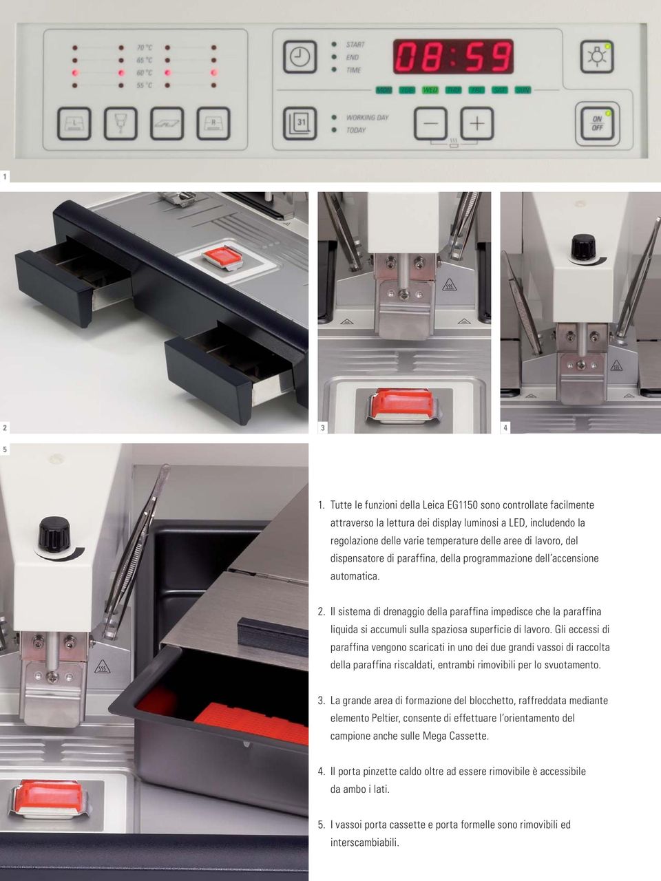 dispensatore di paraffina, della programmazione dell accensione automatica. 2.