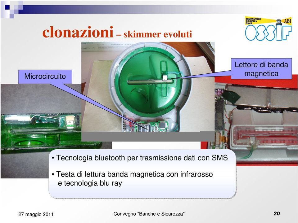 dati con SMS Testa di lettura banda magnetica con