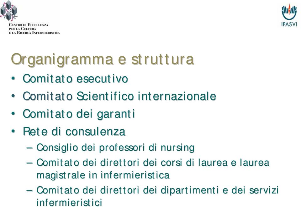 professori di nursing Comitato dei direttori dei corsi di laurea e laurea