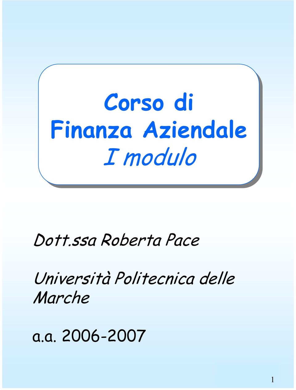 ssa Roberta Pace Università