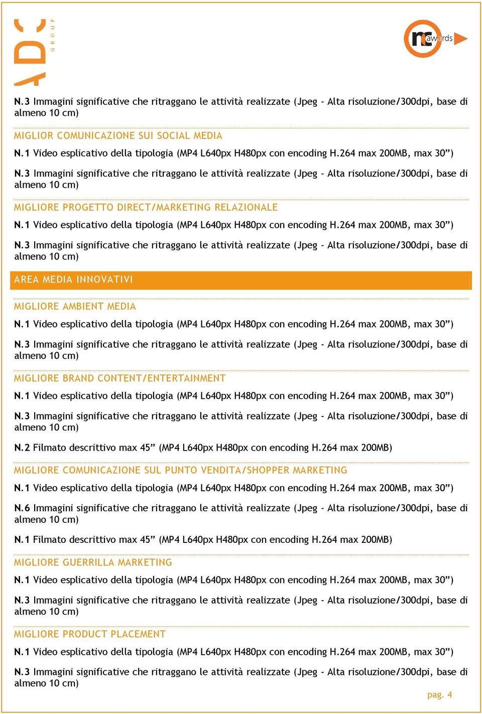 264 max 200MB) MIGLIORE COMUNICAZIONE SUL PUNTO VENDITA/SHOPPER MARKETING N.